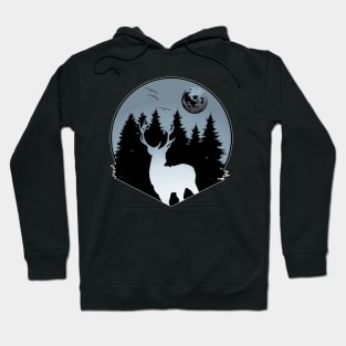 Deer Animal Forest Wild Nature World Free Land Hoodie